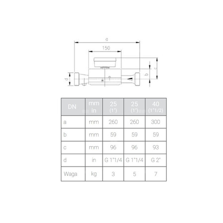 Ciepłomierz ultradźwiękowy UP-M-065-25-FLA-P