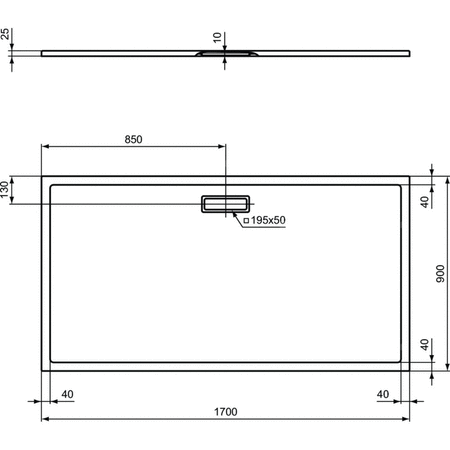 ULTRAFLAT NEW BRODZIK 170X90 PROS. SILK