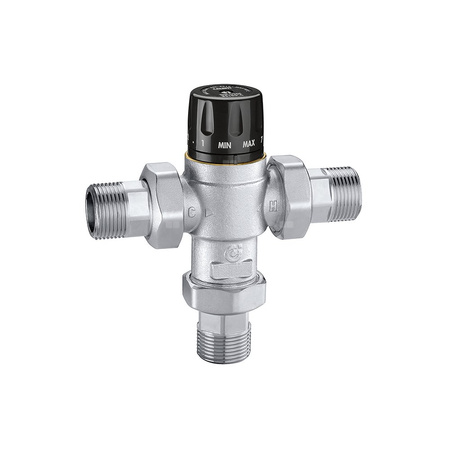 Termostatyczny zawór mieszający 3/4" 35-65 z zaw. zwr.