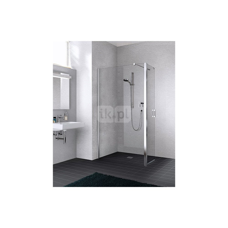 Kermi Walk-In Liga T1R 1030x 2000 GAK: 985-1010 srebro wysoki połysk, szkło ESG przezroczyste z Clean
