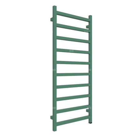 Grzejnik elektryczny TERMA SIMPLE ONE 500 x 1200 mm, kolor zielony patynowy RAL6000, moc 400 W, podłączenie E8, kabel prosty bez wtyczki 1,5m srebrzysty