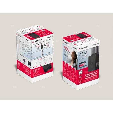 Rekuperator HEATPEX ARIA VITALE compact Platinum enthalpy CF 350 m3/h