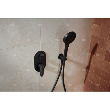 OTAVA ZESTAW NATRYSKOWY PODTYNKOWY Z BATERIĄ 2 FUNKCYJNĄ, CZARNY