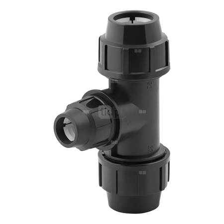 Trójnik skręcany redukcyjny do rur PE PN16 40 x 32 mm