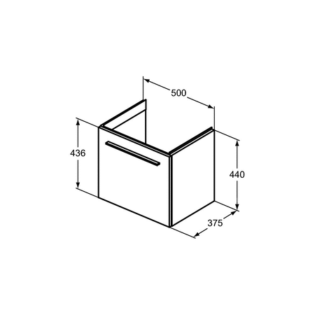I.LIFE S SZAFKA UNIT 1 DRW 50CM QGRY MTT