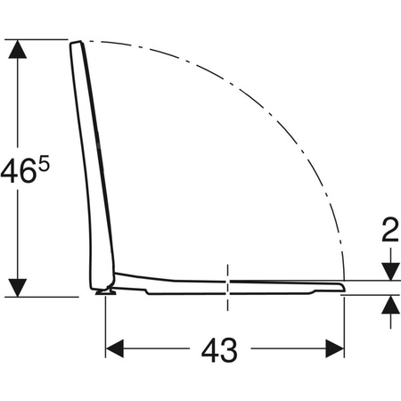 Deska sedesowa Geberit iCon, slim: Wolne opadanie=Tak, Zawiasy wypinane=Tak, Mocowanie=Od góry, Biały / Błyszczący