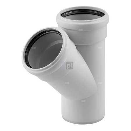 Trójnik MAGNAPLAST SKOLAN safe dBEA 45' PP DN 200 (ww x ww x wz), kolor biały