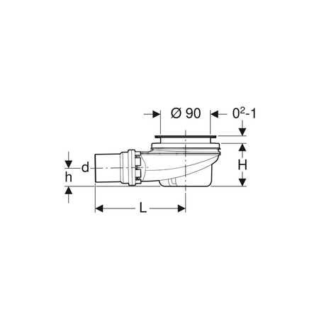 Pokrywa odpływu do brodzików d90, h30/h50, biały-alpin