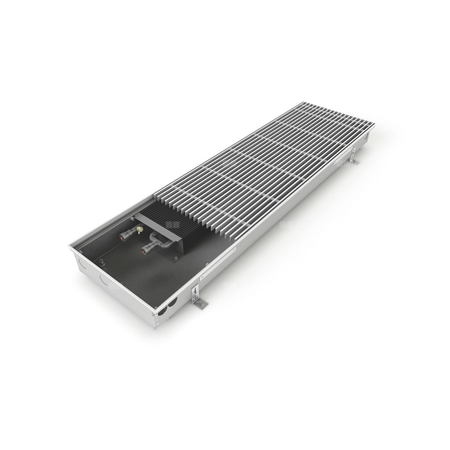 Grzejnik konwektorowy ZEHNDER Terraline, wym. 190 x 3000 mm, kolor aluminiowy naturalny, moc 3198 W