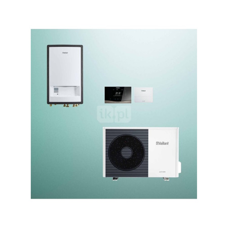 Pakiet Systemowy OZE - Pompa ciepła powietrzna powietrze-woda monoblok VAILLANT VWL 75/6A aroTHERM plus 7.0 kW 400 V + Moduł naścienny MEH 97/6 + Regulator sensoCOMFORT VRC 720