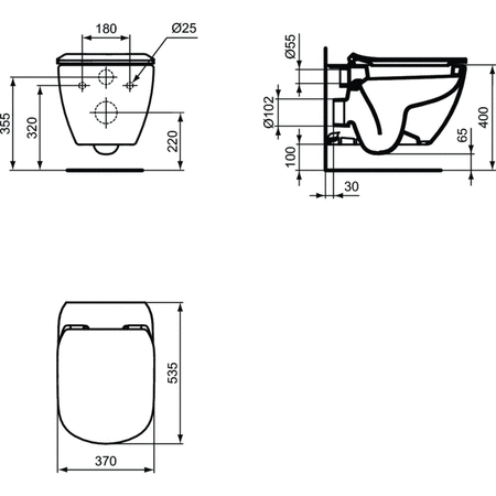 Miska WC wisząca IDEAL STANDARD TESI