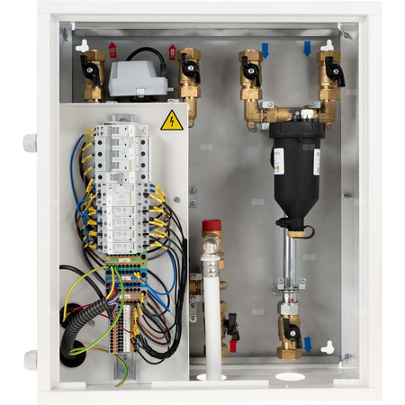 Moduł hydrauliczny do pomp ciepła AMB 760, z grzałką przepływową 6 kW, zaworem przełączającym USV, separatorem zanieczyszczeń ADS 160, przyłącza G1''