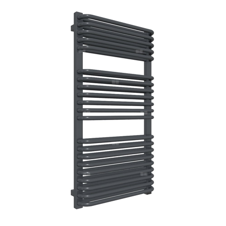 Grzejnik elektryczny TERMA TYTUS ONE 540 x 1020 mm, kolor metaliczna czerń, moc 800 W, podłączenie E8, kabel prosty bez wtyczki