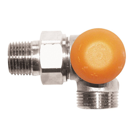 Zawór grzejnikowy termostatyczny HERZ TS-98-V 3-osiowy cd z nastawą wstępną, połączenie 1/2'' (niklowanie)