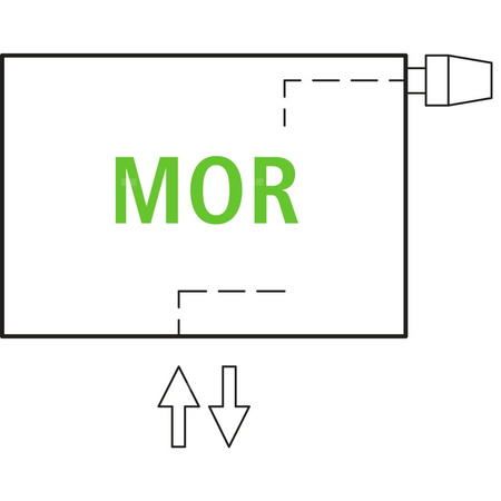 Grzejnik płytowy typ 11 KERMI V-HHV QN417(R), z osłoną wym. 210 x 1000 mm, kolor biały, moc 417 W