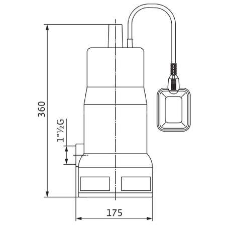 Pompa zanurzeniowa do ścieków WILO Initial Drain 14-9 PP 1 x  230 V, moc 0.9 W 50 Hz