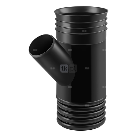 Trójnik MAGNAPLAST MAGNACOR MCEA-KG 45' PP DN 800 x DN 200 x DN 800 (ww x ww x wz), kolor czarny