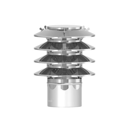 Nasada stała 4-lamelowa stal nierdzewna połysk fi130mm