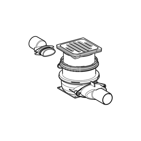 Kratka szczelinowa Geberit z ramką kratki, do wpustu podłogowego Varino i wpustu Varino 13 x 13 cm