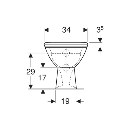 Deska sedesowa GEBERIT Bambini duroplast, kolor: biały, kolor zawiasu: mosiądz chromowany