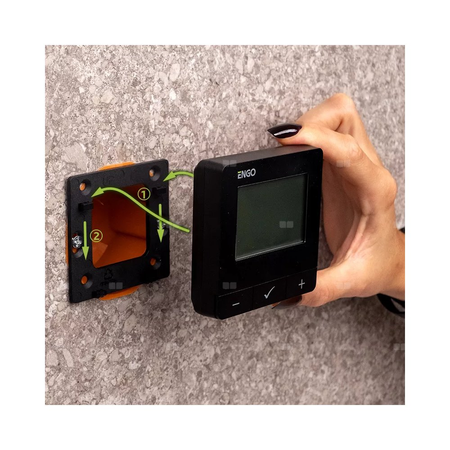 Regulator temperatury, 24V, czarny, Internetowy, natynkowy ZigBee/868MHz