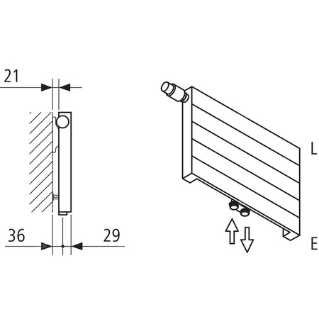 Grzejnik płytowy typ 10 KERMI V-HHV wym. 1330 x 2400 mm, kolor biały, moc 3094 W