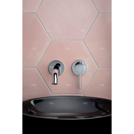 Bateria umywalkowa ścienna KFA Armatura MOZA, chrom, montaż podtynkowa