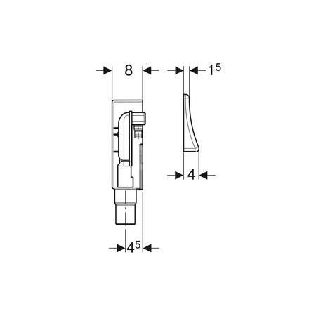 Syfon podtynkowy Geberit do dwóch urządzeń