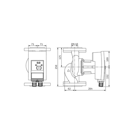 Pompa obiegowa WILO Yonos MAXO-Z 40/0,5-12 PN6/10 1 x 230 V 50/60 Hz, PN 6/10bar