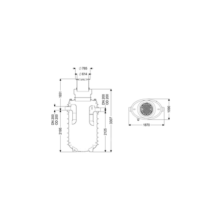 Separator tłuszczu EasyClean ground GW Direct-R NS12,5 170D
