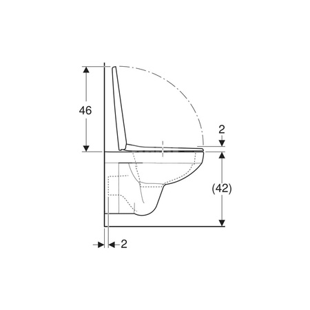 Deska sedesowa Geberit Selnova Square, slim, mocowanie od góry: Biały / Błyszczący, Zawiasy wypinane=Nie, Wolne opadanie=Nie, Materiał zawiasów=Stal nierdzewna