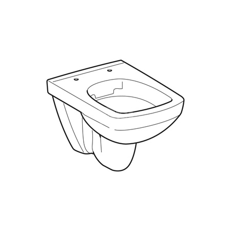 Deska sedesowa Geberit Selnova Compact, kształt geometryczny, mocowanie od góry: Wolne opadanie=Nie, Zawiasy wypinane=Nie, Mocowanie=Od góry, Biały / Błyszczący