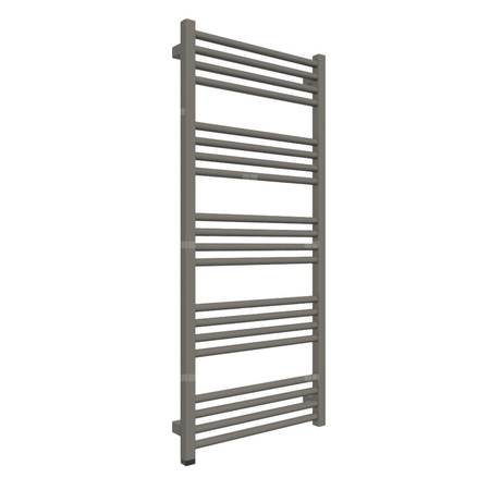 Grzejnik elektryczny TERMA FIONA ONE 500 x 1140 mm, kolor szary kwarcytowy RAL7039, moc 400 W, podłączenie E8, kabel prosty bez wtyczki 1,5m srebrzysty