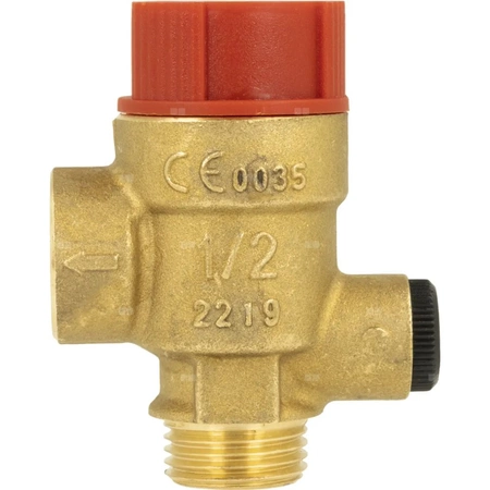 Zawór przelewowy AFRISO MS z wyjściem na manometr mosiądz 1,5 bar GZ x GW 1/2'' x 3/4''
