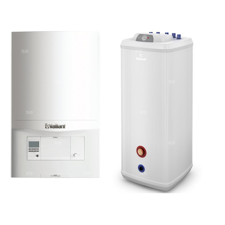 Pakiet - Kocioł gazowy jednofunkcyjny VAILLANT ecoTEC pro VC 186/5-3 kondensacyjny wiszący 5.7 - 20 kW + Czujnik c.w.u. + Zasobnik c.w.uVulcan 120L stojący