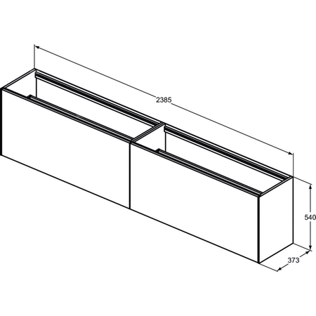 CONCA SZAFKA 240X37X55 2 DR NOWTOP WHMT