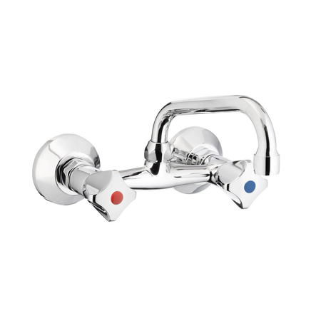 Bateria umywalkowa ścienna KFA Armatura STANDARD, chrom 310, montaż natynkowa