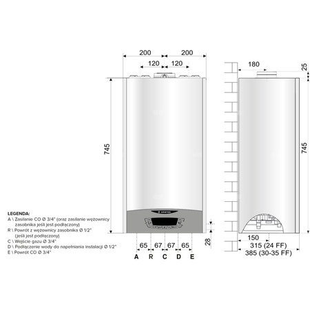Kocioł wiszący kondensacyjny CLAS ONE SYSTEM 24