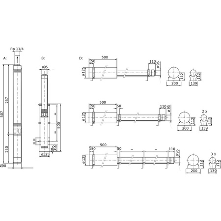 Pompa głębinowa 1-fazowa WILO Sub TWU 4-0405-C-Plug&Pump/FC częstotliwość 50 Hz, moc 0.37 kW 3.35 A, prędkość obrotowa 2855 obr/min