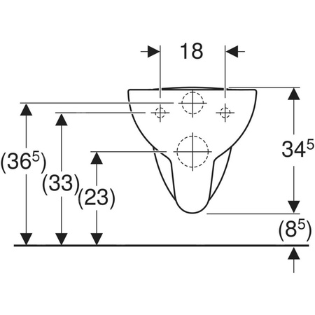 Wisząca miska WC Koło Rekord, lejowa, Rimfree: T=52cm, Biały