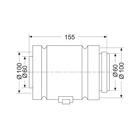 Mufa przesuwna koncentryczna do kotłów kondensacyjnych (60/100)