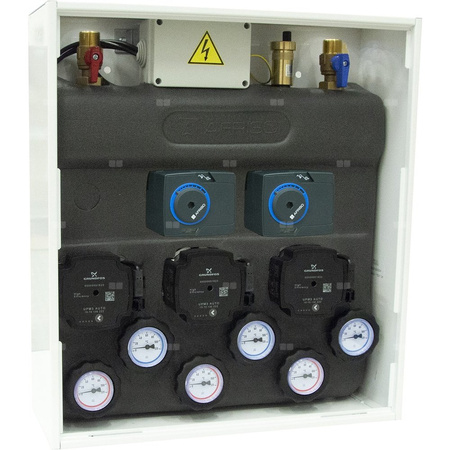 Grupa pompowa AFRISO PrimoBox AZB 555 GZ x GW 3/4'' x 3/4'', z izolacją, z siłownikiem arm 141
