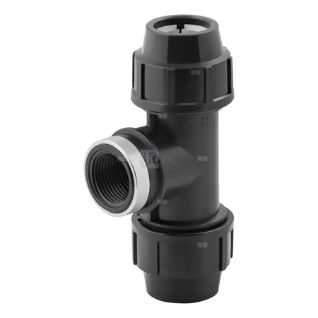 Trójnik skręcany z gwintem wewnętrznym do rur PE PN16 40 mm x 1 1/4