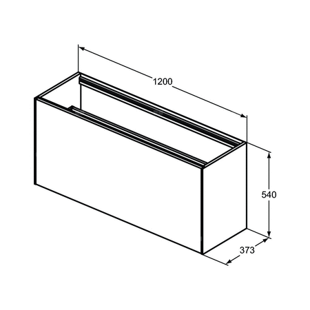 CONCA SZAFKA 120X37X55 1 DR NOWTOP SNMT