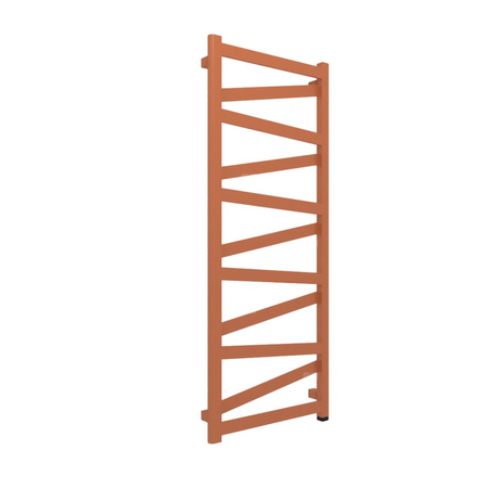 Grzejnik el. TERMA VIPERA ONE 1230/500 \ Bright Copper, podł. E8, kabel spiralny z wtyczką [2,5m sre