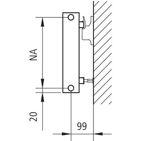 Grzejnik płytowy typ 22 KERMI HHN, z osłonami wym. 840 x 2600 mm, kolor biały, moc 5218 W