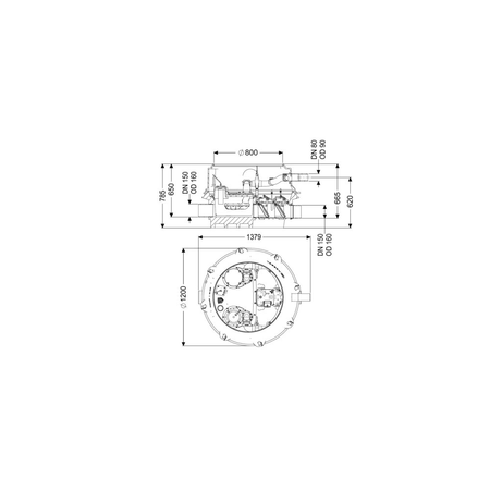 Moduł techniczny Ecolift XL Mono 400V SPF3000-S3 z automatycznymi klapami zwrotnymi do ścieków czarnych do zabudowy w ziemi lub płycie betonowej