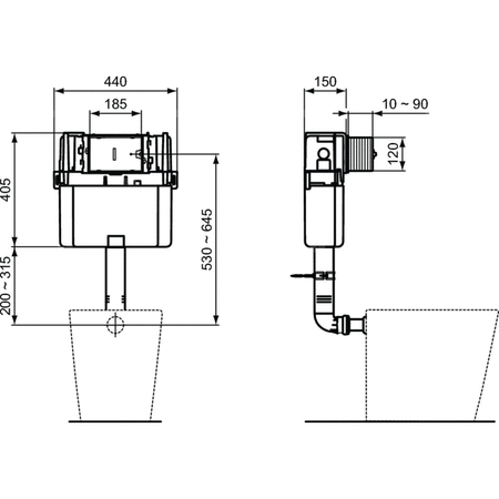 PROSYS WC ZBIORNIK 150M