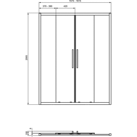 IS I.LIFE DRZWI POD. 160 UNH IC BRT/SIL