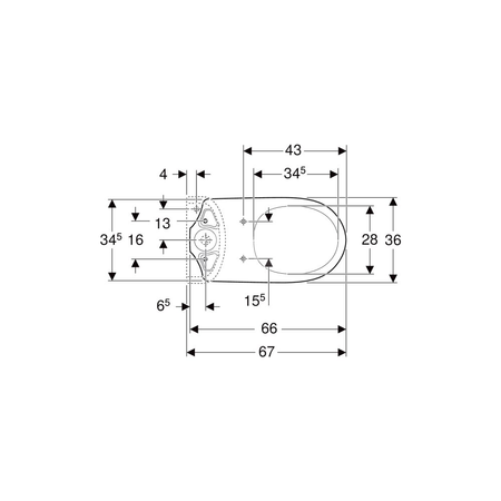 Deska sedesowa Geberit Selnova, mocowanie od dołu: Wolne opadanie=Nie, Zawiasy wypinane=Nie, Mocowanie=Od dołu, Biały / Błyszczący